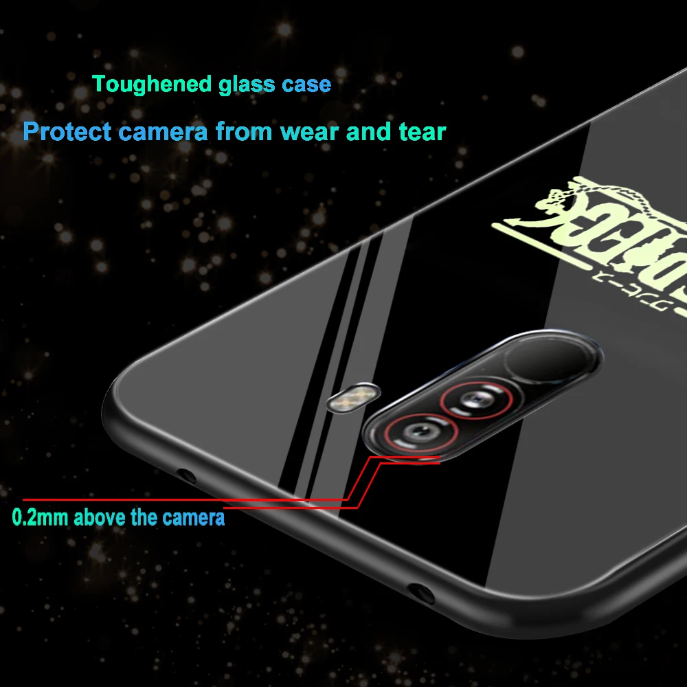 ciciber Phone Case for Xiaomi 9 8 A2 6X MIX 2 2S PocoPhone F1 Luminous Glass Cover for Redmi Note 7 6 5 Pro Plus One Piece Luffy