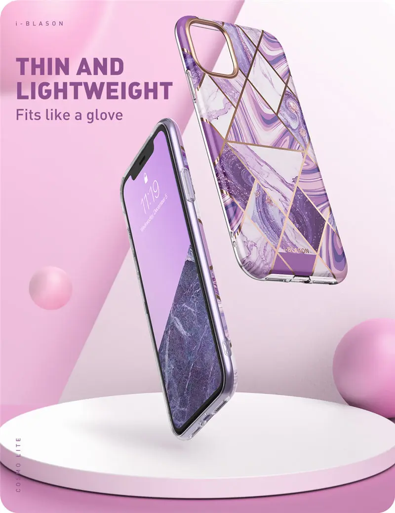 i-Blason For iPhone 11 Case 6.1 inch( Release) Cosmo Lite Stylish Hybrid Premium Protective Slim Bumper Marble Back Cover