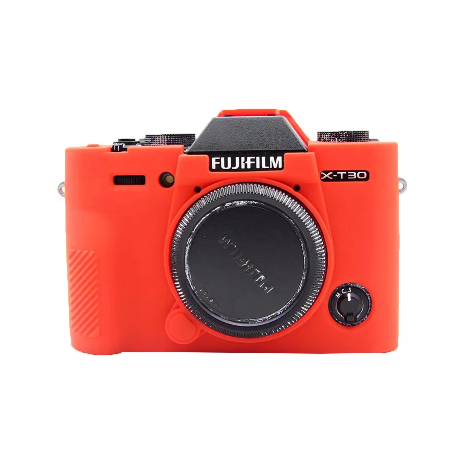 FOTOFLY Мягкий силиконовый чехол для Fujifilm X-T30 цветной резиновый защитный чехол для Fuji XT30 сумки для камеры аксессуары прочные - Цвет: Red
