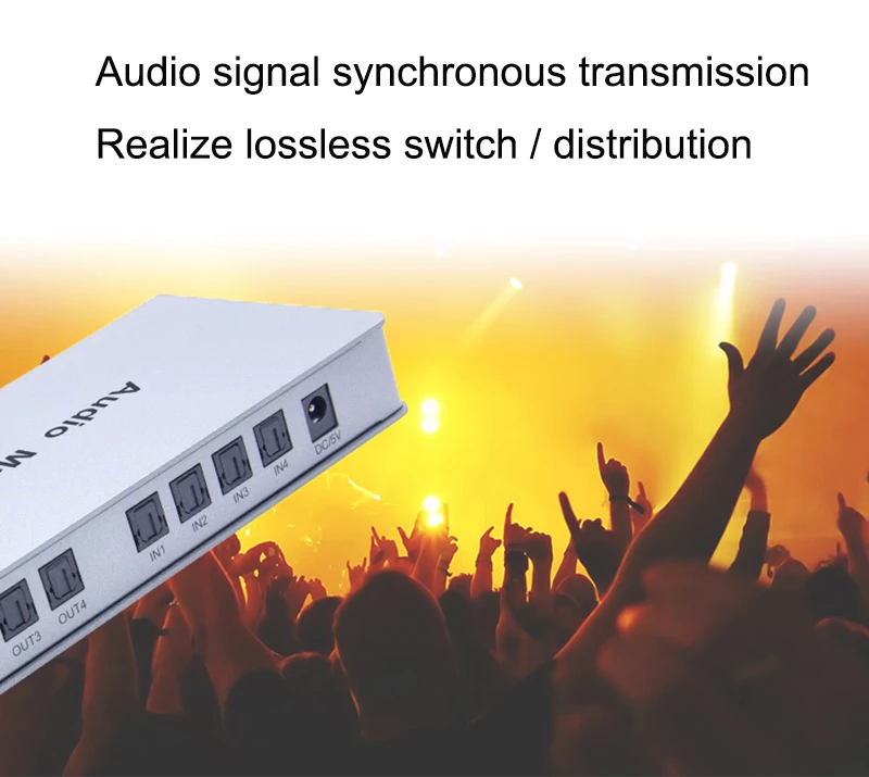 4x4 Audio Matrix Switch Splitter SPDIF / TOSLINK Digital Optical Audio Converter