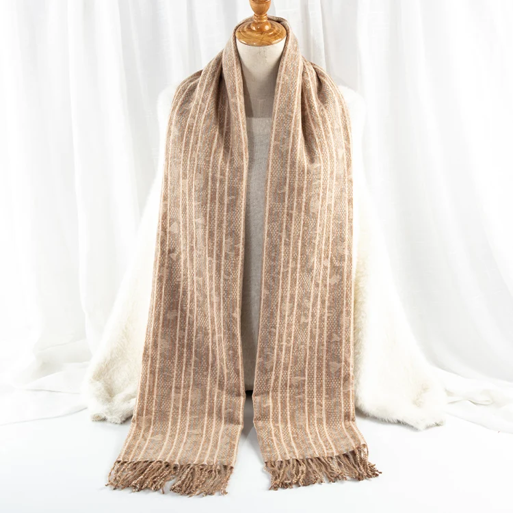 Мода весна осень зима женский шарф кисточкой Длинные теплые кашемировые шали и обертывания пашмины шарфы для женщин