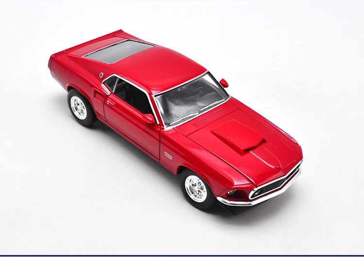 Welly 1/24 1:24 Ford Mustang GT 5,0 спортивный гоночный автомобиль литой Дисплей металлическая модель для дня рождения детская игрушка для детей мальчиков и девочек - Цвет: Boss 429 Red