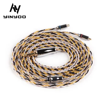 

Yinyoo 16 Core Silver Plated Copper Upgraded Cable With 2PIN/QDC/MMCX/TFZ 2.5/3.5/4.4 Connector for KZ ZSN ZSNPRO AS10 ZSX