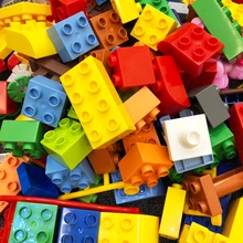 Colorido diy blocos de construção grande tamanho tijolos a granel placas base compatível duplie bloco crianças brinquedos educativos para crianças