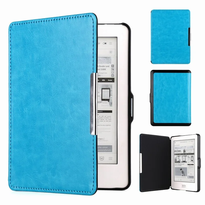 Ультра тонкий кожаный чехол GLIGLE для KOBO Glo E reader защитный с пленкой экрана