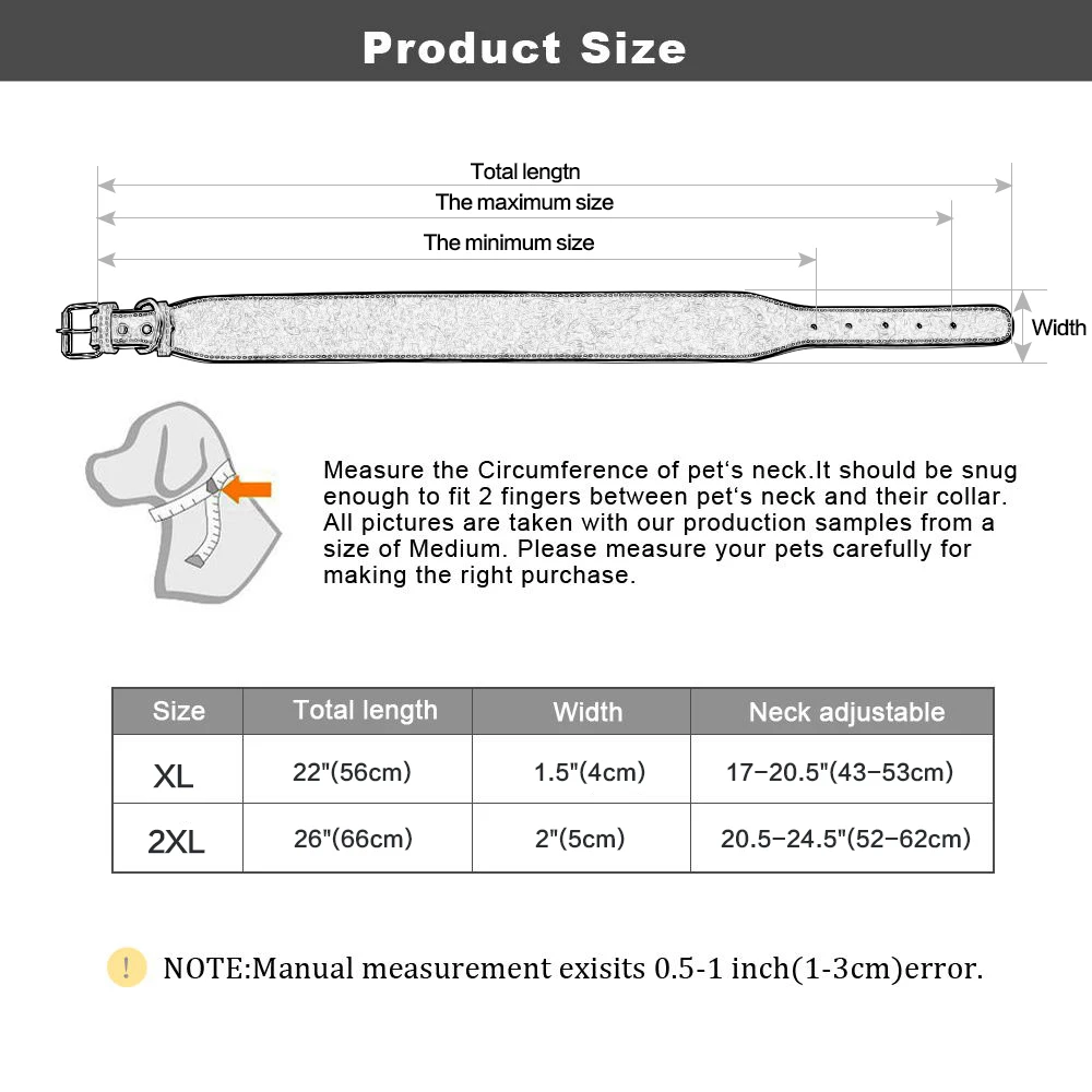 Широкие кожаные ошейники для собак Большие Мягкие ошейники для собак Perro для средних и больших собак Pitbull немецкая овчарка бульдог XL 2XL