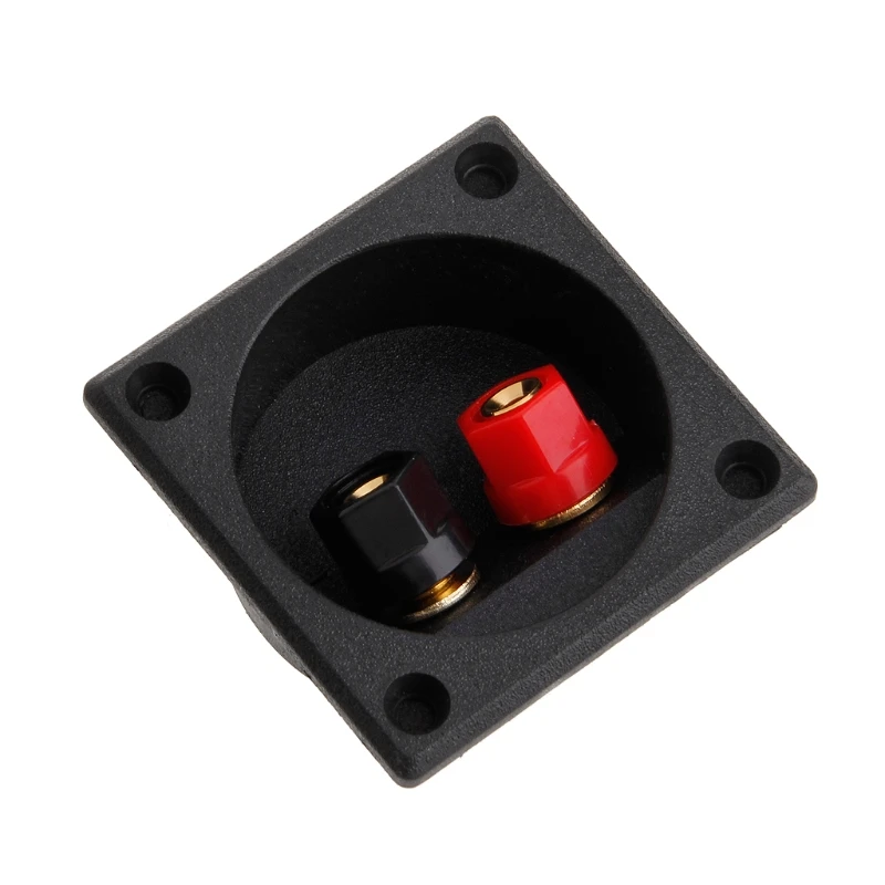 

Square Shape Double Binding Post Type Speaker Box Terminal Cup Black And Red