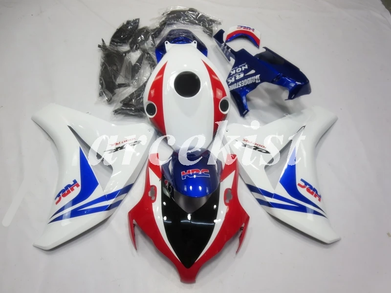 ABS литьевая форма мотоцикл обтекатели комплект Подходит для Honda CBR1000RR 08 09 10 11 2008-2011 набор кузова белый синий