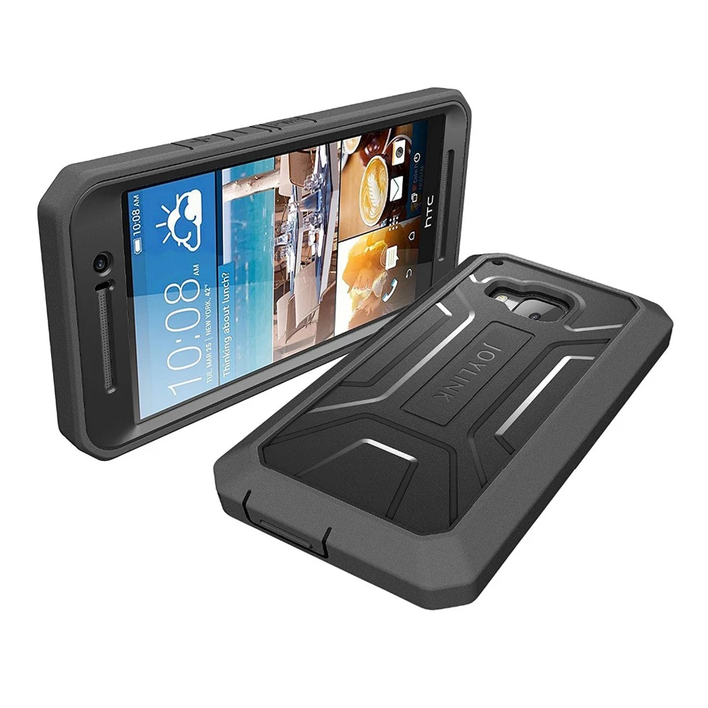 for htc one m9 phone case heavy duty protection cover joylink built in screen protector defender business black