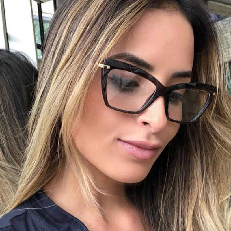 Fashion Square Women Oversize Photochromic Bifocals Reading Sunglasses Female Look Near Far Presbyopia Glasses+1.0~+3.0 N5