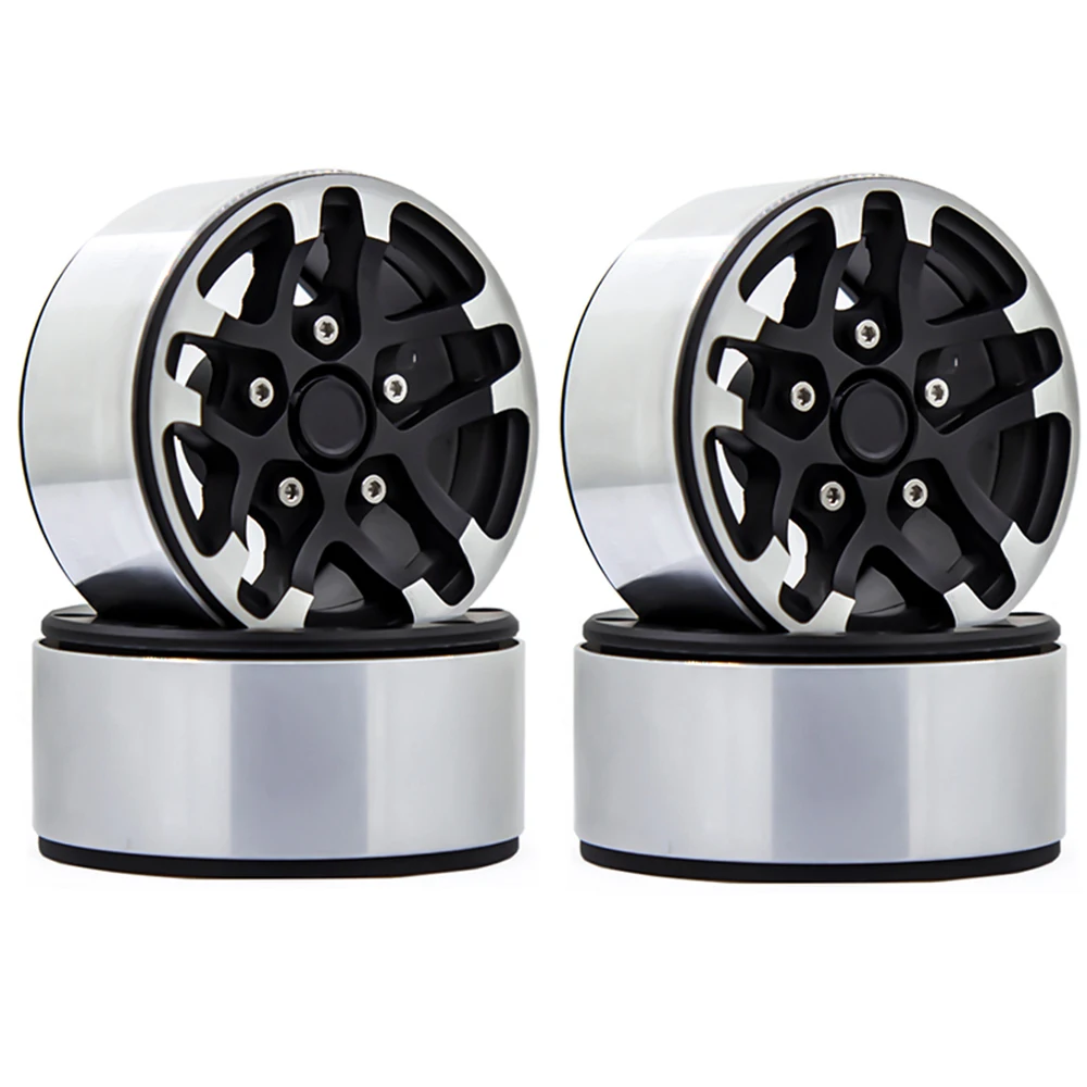 

ZHGJMY Metal 1.9inch Beadlock Wheel Rim Wheel Hub for 1/10 RC Crawler Axial SCX10 II 90046 TRX-4 Tamiya
