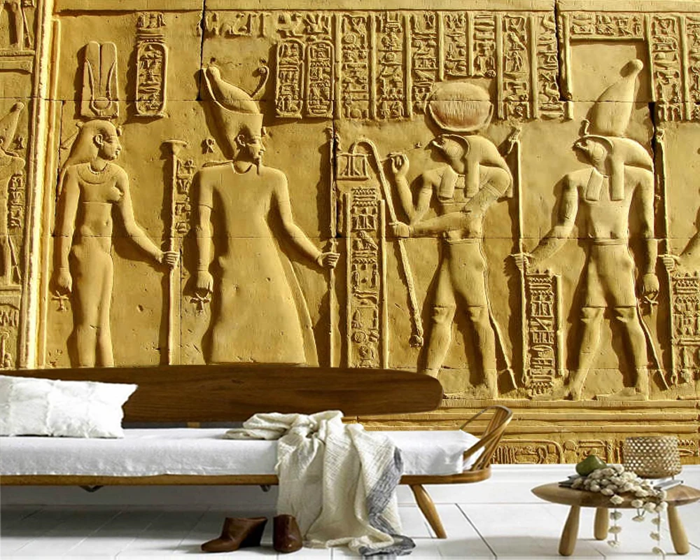 3d обои Kom Ombo Temple Египетская фреска для гостиной телевизора дивана стены спальни