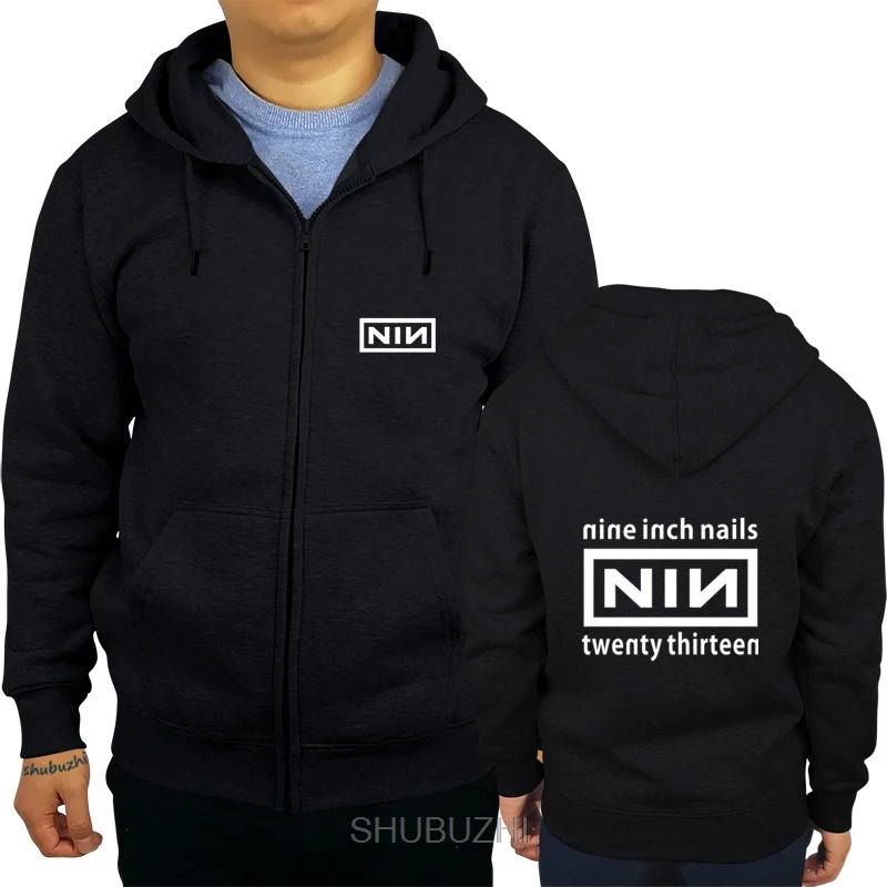 Nine Inch Nails мужские черные рок с капюшоном мужские хлопковые Толстовки на молнии мужская Толстовка Прямая Евро размер sbz3304