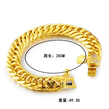 

18K Gold Bizuteria Bracelets for Men Women Fine Argent Bijoux Pulseira Feminina Gemstone Jewelry Wedding Bracelets for Unisex