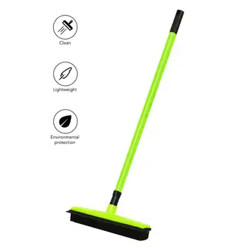 

Pet Hair Removal Broom with Long Push Bristles Sweeper Squeegee Scratch for Pet Cat Dog Hair Windows Clean