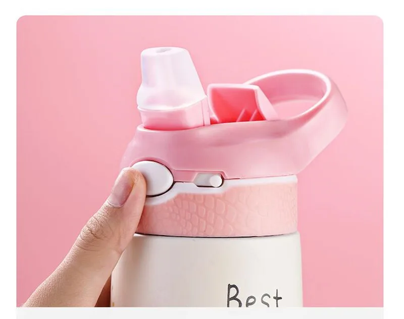 Water Bottle Thermal Mug Stainless Steel Thermos Bottle Thermal Water Bottle Stainless Steel Water Bottle Stainless Steel Cup Stainless Steel Thermos Cup Stainless Steel Thermal Container 400ML Children Thermos Water Bottle Kids Thermos Mug Baby Duck Billed Straw 316 Stainless Steel Vacuum Flasks Tumbler Thermo Cup