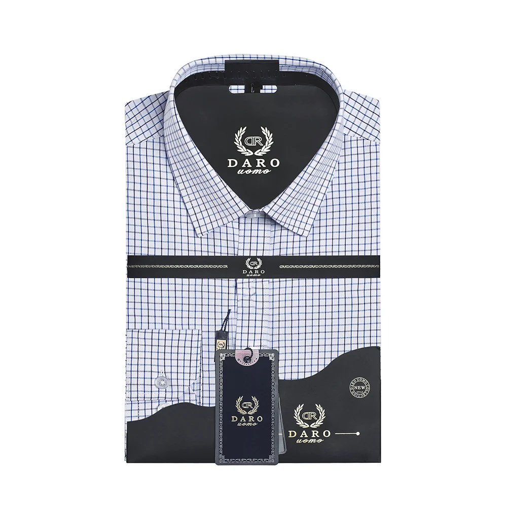 Мужской Клетчатый плед Оксфорд на пуговицах нагрудный карман умный Повседневный Классический контрастный Стандартный костюм с длинными рукавами рубашки DR820
