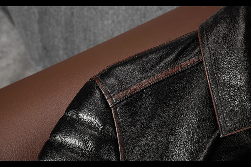 Free shipping.2021 brand new origin genuine leather jacket.rider vintage black quality cowhide jacket.plus size slim short cloth vintage sheepskin coat