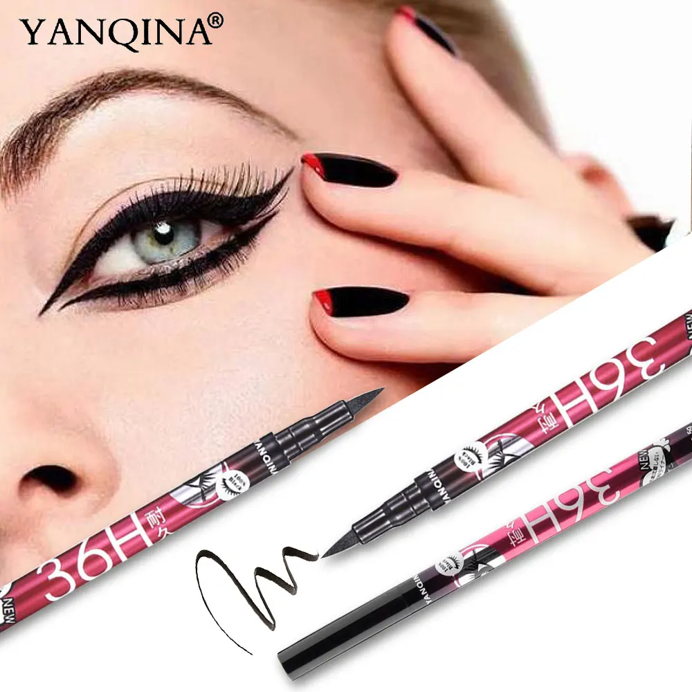 YANQINA 36H Black Waterproof Liquid Eyeliner Make Up Beauty Comestics Long-lasting Eye Liner Pencil Makeup Tools for eyeshadow YANQINA 36H Black Waterproof Liquid Eyeliner Make Up Beauty Comestics Long-lasting Eye Liner Pencil Makeup Tools for eyeshadow