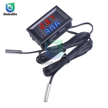 

DC4-28V Mini Digital Thermometer With Dual Metal NTC 10K Waterproof Probe Temperature Sensor Tester -20-100 Degree