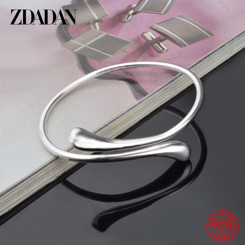 ZDADAN Water Drop Open Cuff Bracelet 2