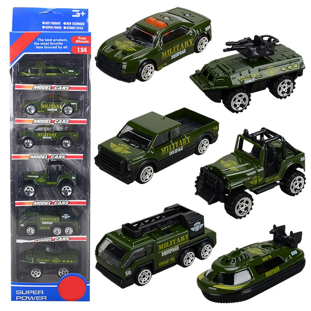 Car Toys For Boys Plastic Interactive Car Toys For Children Mini inertia Alloy Car Model Toy Military Car Boy Model Car Toy W823