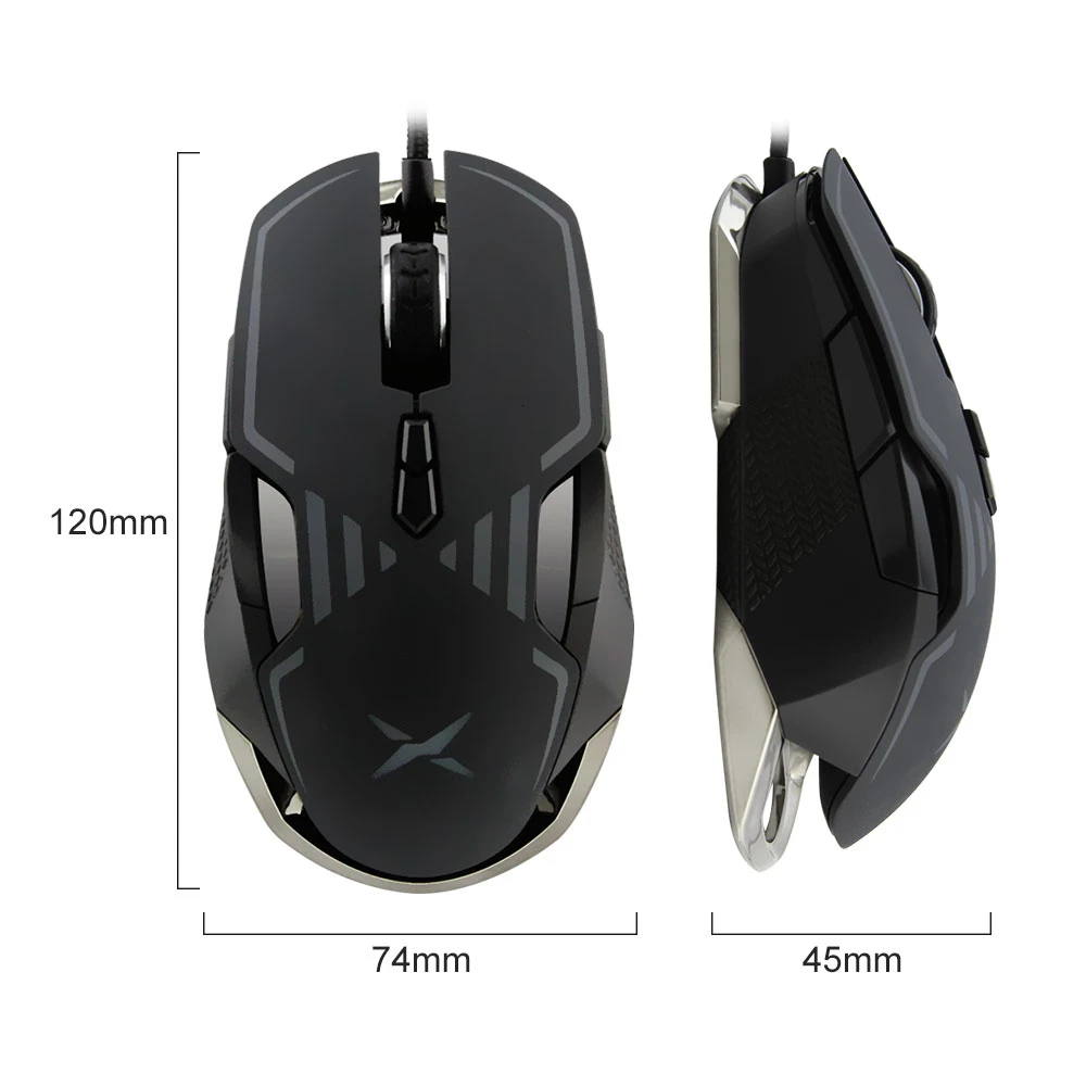 Компьютерная игровая мышь Delux M628 9 кнопок 16000DPI RGB Оптическая Проводная с обеими