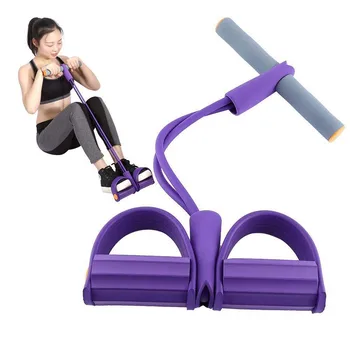 

Pull Rope 4 Tube Resistance Bands Latex Pedal Exerciser Sit-Up Pull Rope Expander Elastic Bands Yoga Equipment Pilates Workout