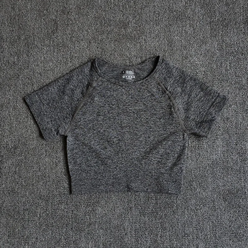 Yoga Top Sports T Shirt Yoga Shirt Sports Shirt Yoga Shirts Short Sleeve Solid Color Vital Seamless Women Fitness Crop Top Workout Tops Gym Clothes Sportswear Running T-shirts