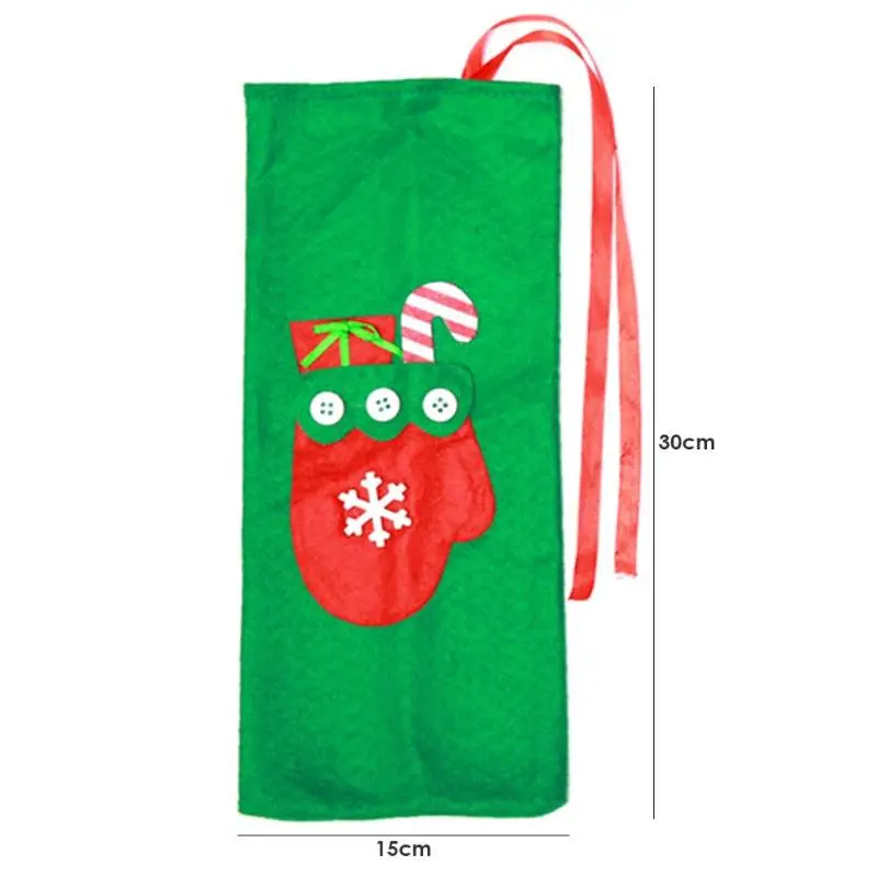 Non-Woven Wine Bottle Cover Christmas Creative Household Kitchen Dinner Party Decoration Necessary Unique Festival Supplies