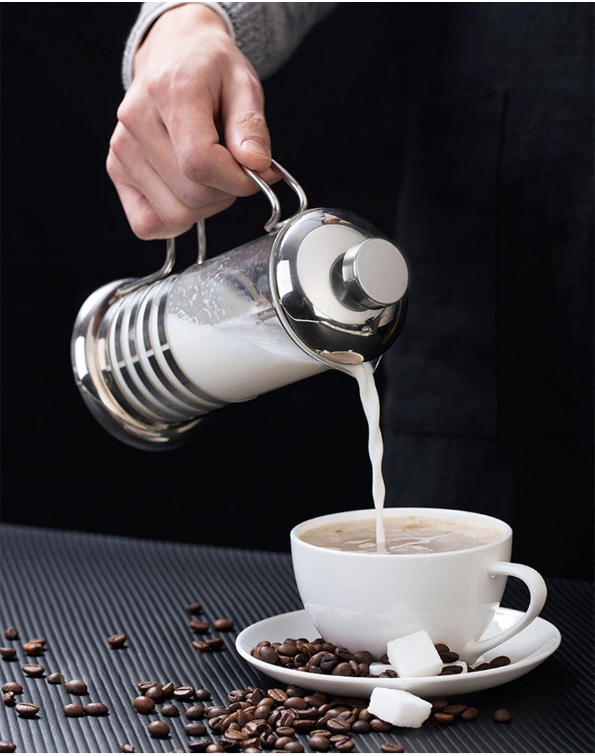 350 мл Френч-прессы Кофе горшок с 3 уровня фильтрации 350 мл Стекло Премиум вспениватель молока Moka Перколятор для кофеварки чайник