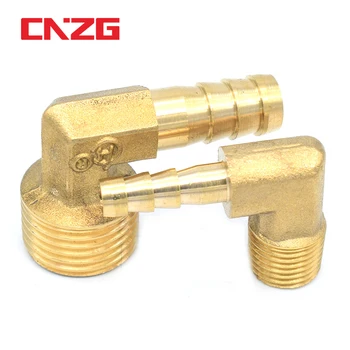 

Quick Coupling For Hose Brass Barb Fitting Elbow 6 8 10 12 16mm To 1/4 1/8 1/2 3/8 BSP Male Thread Connector Joint Adapter Gold
