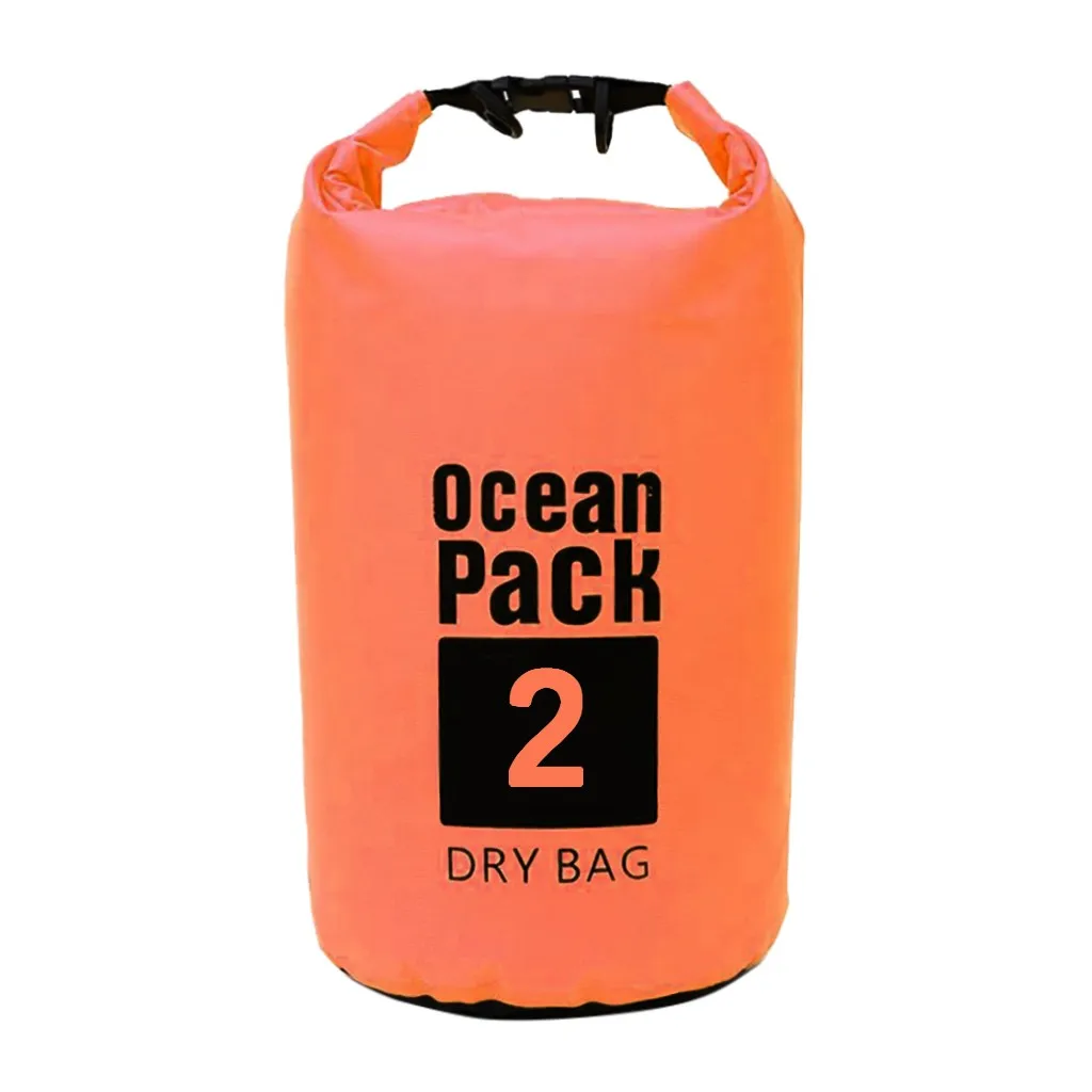 Водонепроницаемая сумка для каноэ, плавающей, гребли, каякинга, ткань ПВХ, кемпинг, сухая сумка, мешок 2л, водонепроницаемый рюкзак, речные треккинговые сумки