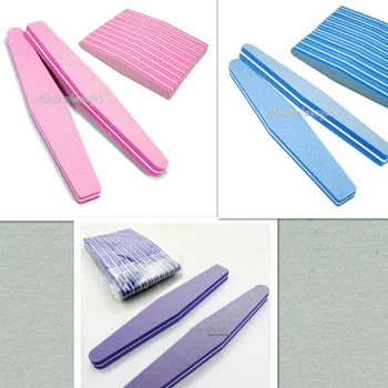 

10Pcs Nail Art Sanding Files Buffing Block Sponge Grit Manicure #100 #180 Purple/pink/Blue