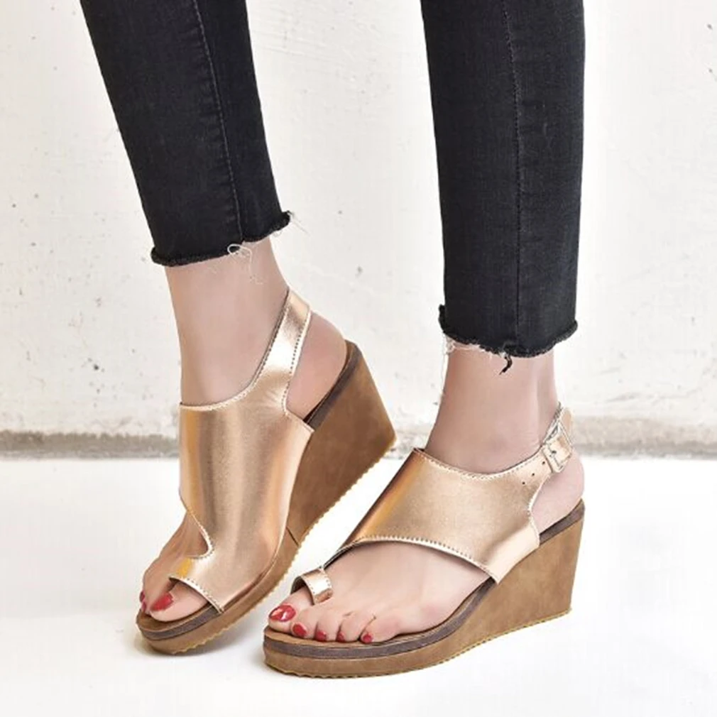 Leather Sandals Wedge Sandals For Bunions Shoes For Bunions
