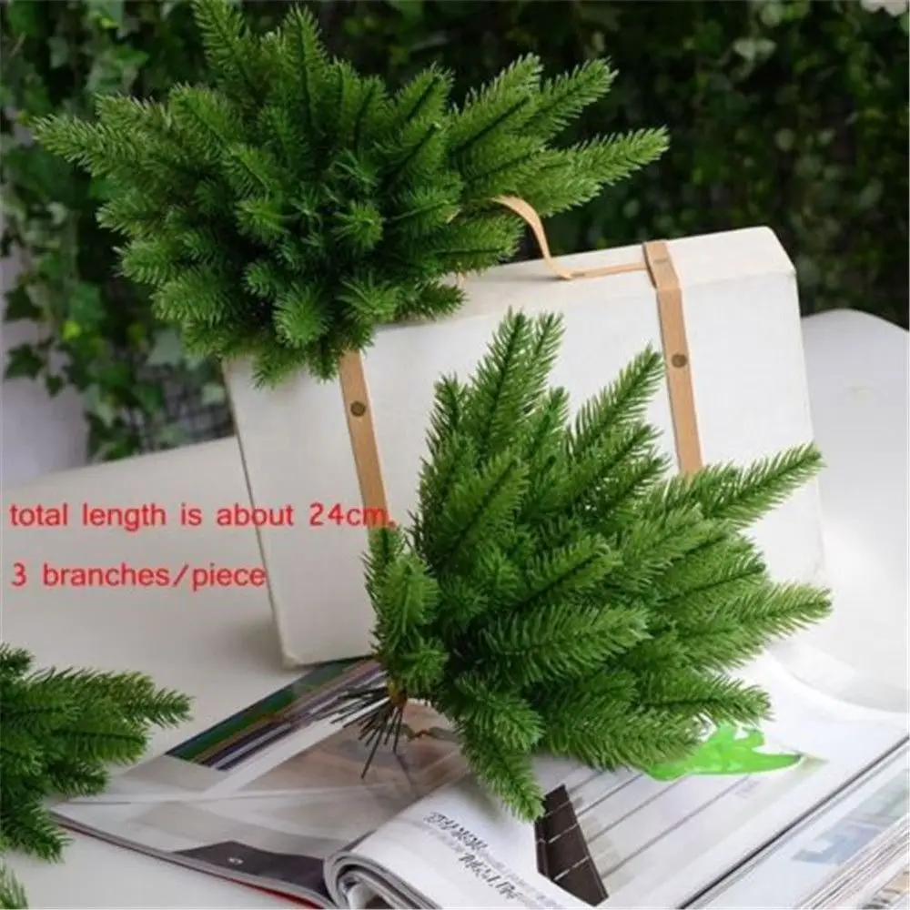 1PC Artificial Fake Green Plants Pine Branches Christmas Tree Home Garden Decor 