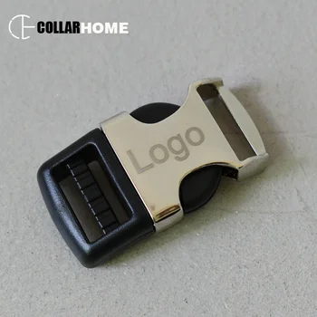

100pcs Engrave ID tags custom logo metal buckle clip buckle for dog collar handmade bags accessory 15mm webbing factory price