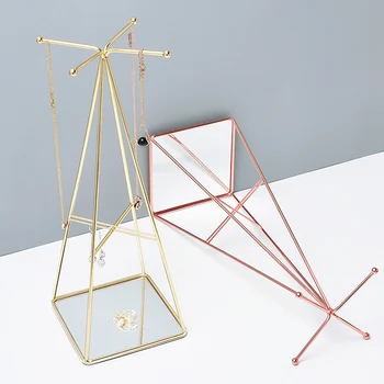 

Nordic Style Wrought Iron Jewelry Storage Rack Creative Jewelry Earrings Display Storage Shelf Makeup Organizer