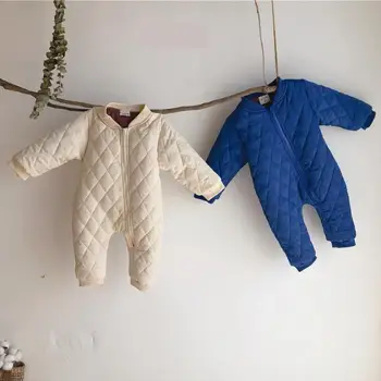 

2020 Winter Baby Fleece Jacket Coat Plus Velvet Baby Girls Snowsuit Down Cotton Baby Boy Rompers Toddler Newborn Overalls