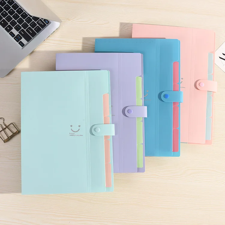 

Candy Color A4 Document File 5 Compartment Expanding Wallet Document Organizer Storage Folder File Pocket Filling Products
