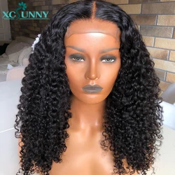 13x6x3.5 HD Lace frontal Wig Kinky Curly Transparent Lace Front Human Hair Wigs For Women Pre Plucked Remy Brazilian xcsunny