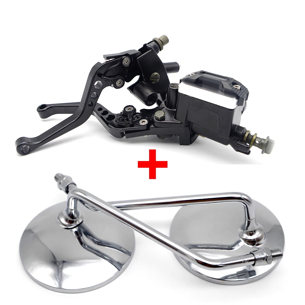 Тормозной насос сцепления Рычаг аксессуары для мотоциклов honda cb500 suzuki intruder yamaha xmax 300 honda varadero 125 - Цвет: NJ-002-004-HEI
