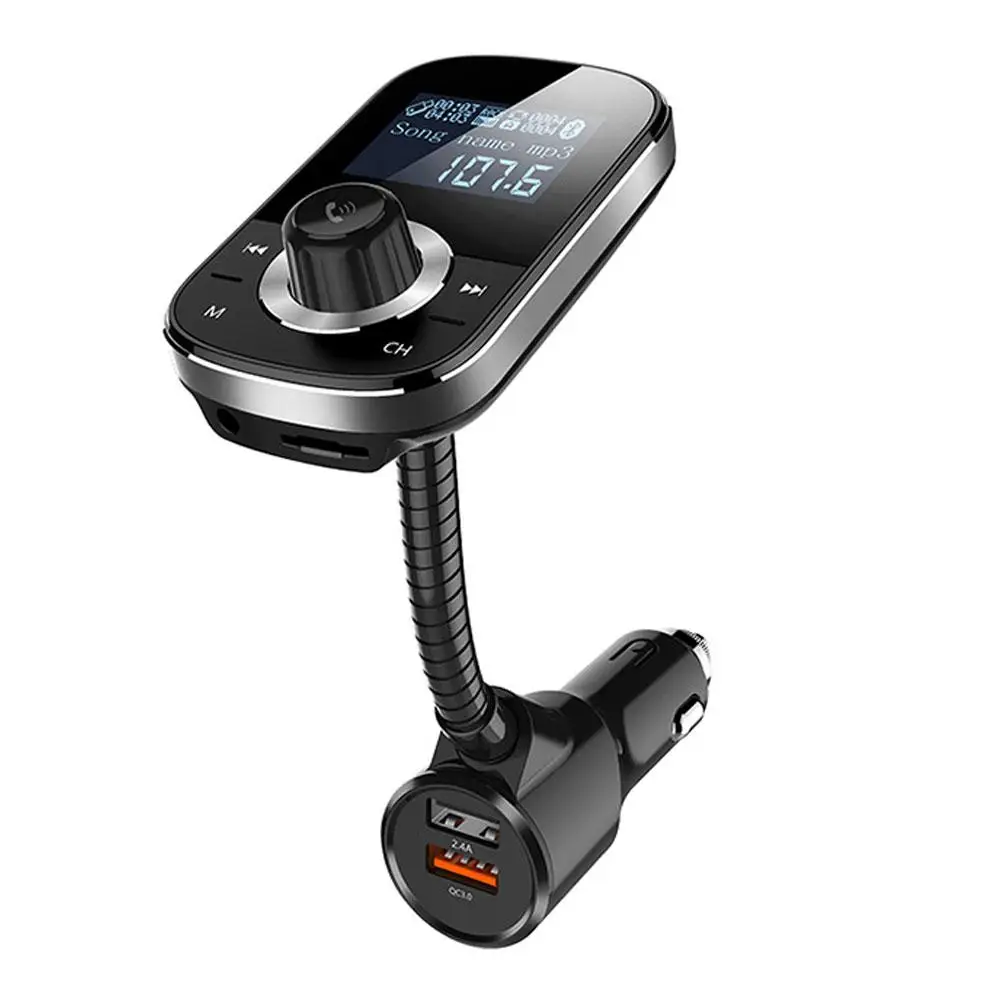 QC3.0 Поддержка Siri FM передатчик Bluetooth FM модулятор 2 порта Быстрая зарядка зарядное устройство для устройства Handsfree автомобильный комплект 1,65 ''mp3-плеер