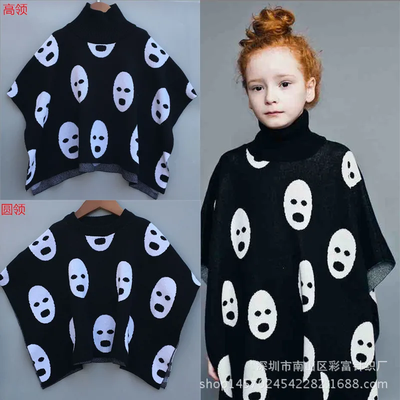 

Girls Baby Spring Autumn Winter Halloween Optimization-Ghost Bat High Low Collar Cloak