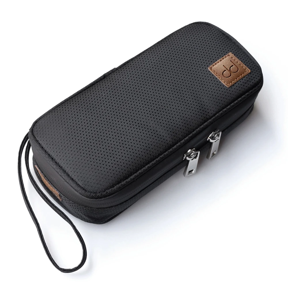 DD C 2019 Brown Customized HiFi Carrying Case for Audiophiles Headphone and cables Storage bag Music player protective case