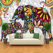 3D обои домашний декор тайские Слоны настенная бумага для гостиной спальни ТВ фон стены Papel де Parede 3D