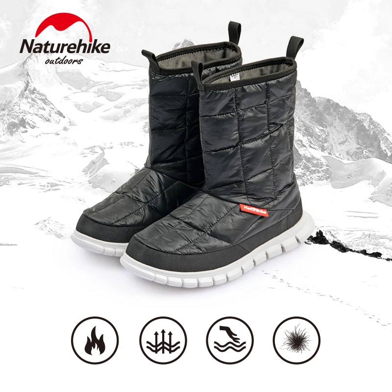 Зимние уличные теплые ботинки Naturehike для снега утепленные высокие кемпинга