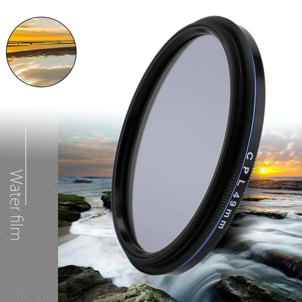 Super Thin 49/52/55/58/62/67/72/77MM Waterproof Circular Polarizer CPL Camera Lens Filter For Canon For Sony Camera Lens