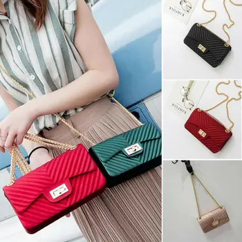 

NEW Women Ladies Shoulder Bag Large Handbag Gold Chain Bag Faux Leather Cross Body Bags /BY