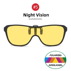 2024 Trending Polarized Clip-On Sunglasses with Large Frame and Mirror Lens - One Size (5 Night Vision)